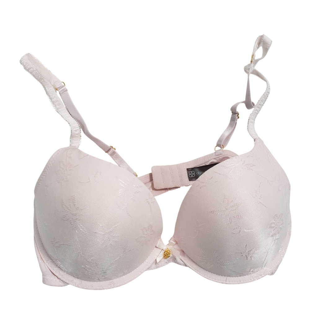 Daisy Fuentes Light Pink Floral Jacquard Padded Underwire Bra 36C‎ DF1538-3PK